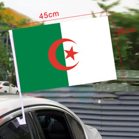Drapeau de fenêtre de voiture en polyester pour matchs de football internationaux, accessoire de supporter sportif extérieur