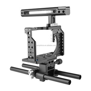 Kit completo de jaula para <span class=keywords><strong>cámara</strong></span>, aparejo de vídeo de aleación de aluminio con mango superior, empuñadura lateral de madera para <span class=keywords><strong>cámara</strong></span> <span class=keywords><strong>Sony</strong></span> A7R <span class=keywords><strong>III</strong></span>/ <span class=keywords><strong>A7</strong></span> II/ A7III - Product Image 3