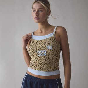 Ropa de calle Y2K para <span class=keywords><strong>mujer</strong></span>, camisolas con tirantes finos dobles, chalecos de verano de dos piezas, Tops, diseño sin espalda, <span class=keywords><strong>Jersey</strong></span> corto, camiseta sin mangas - Product Image 3