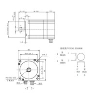 Moteur pas à pas hybride Nema34 étanche IP65 de 86 mm, 2 phases, pas de 1,8°, à boucle fermée intégrée avec encodeur pour machines CNC