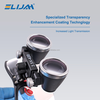 ELIJAH Dental Binocular Magnifier Rechargeable with 5W Spotlight Headlight 2.5X 3.5X Optical Loupes Dentistry Surgical Tools