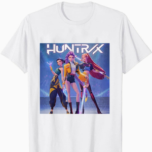 Camiseta Corta de Moda KPOP Devil Hunter, Camiseta de Manga Corta, Suéter de Punto Liso 100% Algodón - Product Image 2