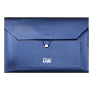 PU Leather A4 File Folder <b>Portfolio</b> <b>Case</b> with 2 Pockets, Document Holder Envelope Folder with Elastic String Closure - Product Image 1