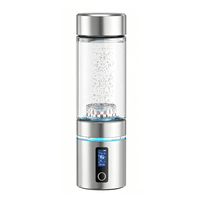 Bouteille d'eau hydrogénée haute concentration 400 ml à double compartiment pour le bureau, la maison, le sport, les voyages avec 3000 ppb en 10 minutes, 4500 mAh