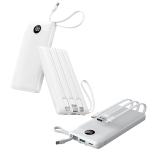<span class=keywords><strong>Batterie</strong></span> externe garantie sécurité pour avion, 10000mAh 20000mAh, 4 câbles intégrés pour Google Pixel <span class=keywords><strong>Huawei</strong></span> BlackBerry iPhone iPad - Product Image 1