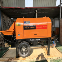 Pompe à béton portable YG, mini-pompe à béton à moteur diesel, 35m³/H, 150m verticale, 500m horizontale, petite machine de livraison de béton