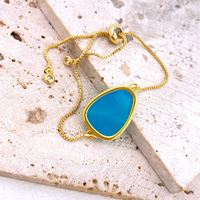 Mode Bleu Turquoise Gemstone Accessoires Connecteur Géode Agate Naturelle Pour La Fabrication De Bijoux