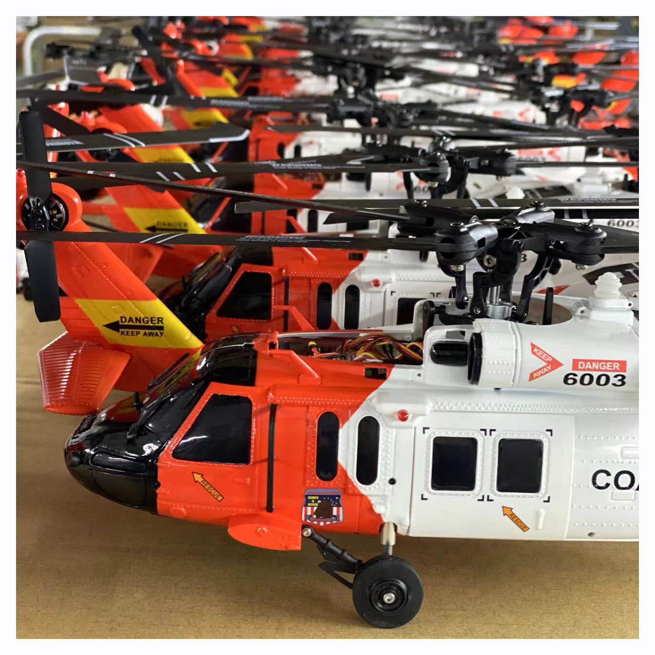 卸売1/47 6CH沿岸警備隊UH60GPSレスキューヘリ飛行機RCハブシュ