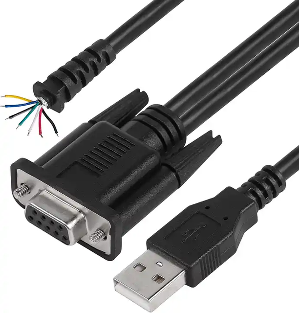 OEM FTDI USB AM DB9 Female Bare Wire Adapter Serial Cable Data Transfer PVC+Pure Copper+ABS UFRRIEND Brand CE ROHS FCC MFi