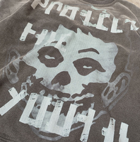 XJYD – Nouveau T-shirt Streetwear Personnalisé de Haute Qualité, Imprimé Numérique, Coupe Ample, Tricoté, Design Graphique Vintage, Lavage Délavé, Double Couche, Manches Longues