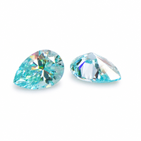 Moissanite en forme de goutte d'eau, 0,5-6 carats, bleu marine naturel, certifiée GRA, créée en laboratoire, vente en gros, en stock, prête à être montée, bijoux fins
