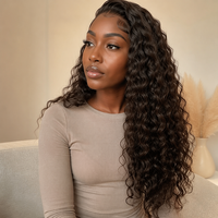 Perruque frontale HD bouclée indienne 100 % cheveux humains, pré-épilée, nœuds blanchis, sans colle, ligne de cheveux naturelle pour femmes noires