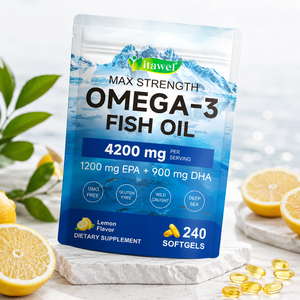 Itawel Capsule di Olio di Pesce Omega-3 all'Ingrosso, 240 Capsule/Sacchetto, Halal, Senza Alcol, Senza Zucchero, Antiossidante, Vegano, per Adulti, per il Cervello - Product Image 1