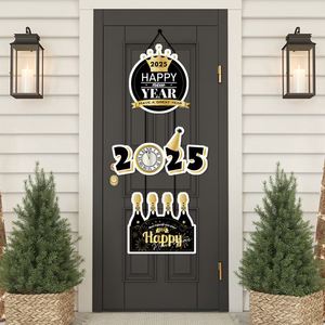 Pafu 2025 New Year Decorations Creative Door Signs OutDoor Decorations New Year Door Banner Paper Happy New Year Door Curtains - Product Image 2