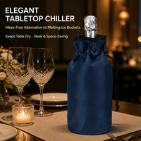Pochette réutilisable en tissu avec cordon de serrage pour bouteille de vin, champagne et spiritueux, idéale pour la présentation