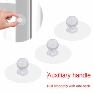 Manija <span class=keywords><strong>auxiliar</strong></span> transparente de estilo japonés moderno, cajón adhesivo firme, puerta, <span class=keywords><strong>armario</strong></span>, zapatos, manija de <span class=keywords><strong>armario</strong></span> - Product Image 5