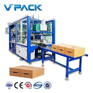 Grab type carton box packaging machine/Automatic/corrugated Carton box tape wrapping plant include Case Erector and tape sealing