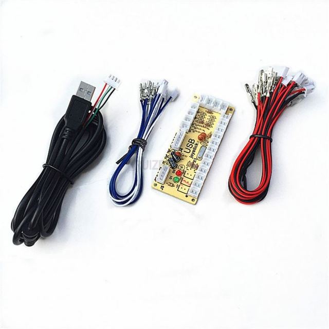 USB Arcade Joystick Circuit Board Zero Delay Arcade USB Encoder PC to Joystick Board Kit for Digital Analog Modes Game Equipment