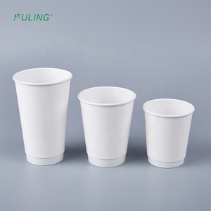 Cốc Giấy Dùng Một Lần Có Thể Phân Hủy Sinh Học Hai Lớp Màu Trắng/Đen Nóng Tùy Chỉnh In Theo Yêu Cầu Bán Sỉ - Product Image 1