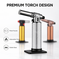 Briquet torche à flamme réglable au gaz butane YIZHENG YZ-709 en métal pour cuisine, cuisson, soudure, barbecue, camping en plein air