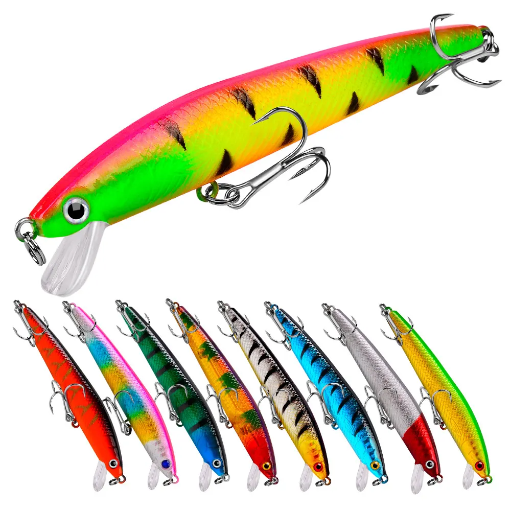 Floating Minnow Lure 8.5g/0.3oz 9.5cm/3.74'' Ocean River Lake Pond Fishing Hard Bait Freshwater Saltwater Casting Bait