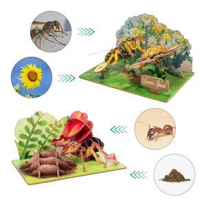 Giáo dục sáng tạo Câu Đố Montessori lắp ráp bưu thiếp Đồ chơi bằng gỗ 3D Câu Đố quà tặng đồ chơi câu đố gỗ Kid trò chơi cho trẻ em - Product Image 2