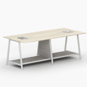 Modern White Steel Wood Frame Luxury Meeting Desk Large Conference <b>Table</b> for <b>Office</b> School or Hotel-Furniture Wholesale - Product Image 6
