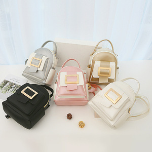 Sac à dos scolaire de style national pour femmes, imperméable en PU avec boucles métalliques, fermeture éclair, doublure en polyester pour les voyages, filles - Product Image 3