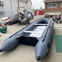 Bateau pneumatique robuste de haute qualité pour 10-12 personnes, pliable, 4,5 m, 5,5 m, 6 m, en PVC épais, bateau pneumatique en caoutchouc, bateau d'assaut