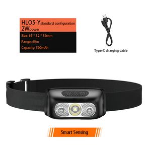 Camping Running Fishing Hunting Headlight Sensor Led Headlamp Waterproof High Power Usb Rechargeable Headlamps - Product Image 3