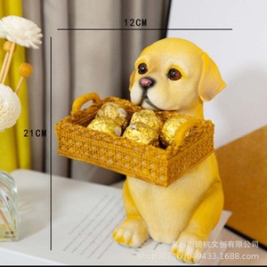 Animal Figurine Candy Box Resin <b>Storage</b> <b>Basket</b> Cute Pet Decorative Craft For Home Entryway Tv Cabinet - Product Image 4