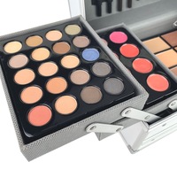 Ensemble de maquillage vegan imperméable de 132 couleurs dans une boîte en aluminium, kit de maquillage professionnel multifonctionnel tout-en-un, coffret cadeau