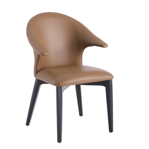 Sedia da Pranzo Moderna Ruili in Pelle e Tessuto, Stile Italiano, con Struttura in Bronzo, per Sala da Pranzo - Product Image 3