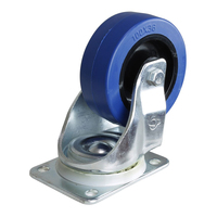 Penn Elcom 4 "4 pouces Roulette pivotante robuste avec roue bleue en caoutchouc Flight Road Cases Roues Roulettes avec sans rupture