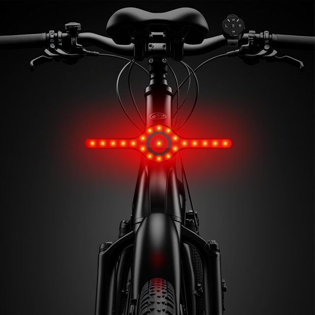 2025 Smart Wireless ABS Bike Tail Light Turn Signals Alarm Waterproof USB Rechargeable LED High Lumen Night Riding Safety Remote