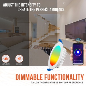 Thông minh Downlight 10W siêu mỏng nhôm trần ánh sáng ZigBee RGB <span class=keywords><strong>Wifi</strong></span> tuya thông minh Spotlight điều khiển bằng giọng nói IP44 đèn thông minh - Product Image 4