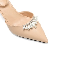 Туфли Moncheer Baby Pink Pearl Satin: Сексуальные женственные туфли на шпильке с острым носком и ремешком на щиколотке, легкие и удобные, для свадьбы