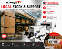 Imprimantes DTF Kingjet USA Pro à Double Tête 30cm avec Four DTF