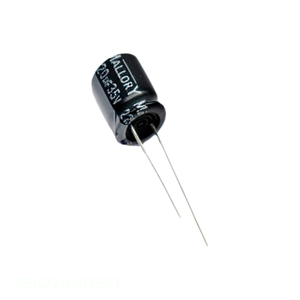 Condensateur traversant à allogement radial CAP ALUM 220uF 20% 35V TH 220 uF SEK221M035ST – Distributeur agréé - Product Image 1