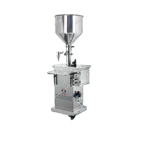 Semi Automatic Pneumatic Water Bottle Liquid Honey Ketchup Chilli Sauce Ice Cream Filling Machine