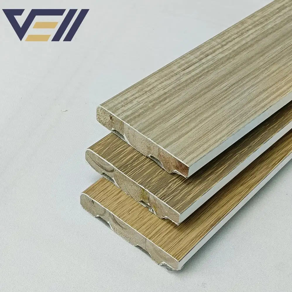 Molduras de base de madeira/derrapagem em PVC Mdf Ps branco preparado resistente a riscos à prova d'água
