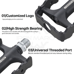 Pédales de vélo de montagne BMX <span class=keywords><strong>en</strong></span> aluminium personnalisées AL-104 Alloy 104x94x20mm, noires, avec roulements, pédales pliables pour vélo de route - Product Image 2