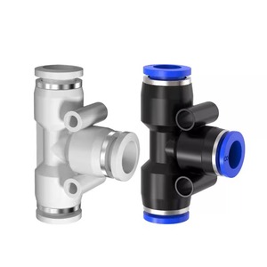 Great Virtue And Energy Movement Plastic T-Type Tee Fittings PE6 PE8 PE10 PE12 <b>Quick</b> <b>Connector</b> For Air Hoses Manufacturing - Product Image 2