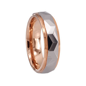 CHENG JEWELERS Joyería <span class=keywords><strong>de</strong></span> Moda, Anillos <span class=keywords><strong>de</strong></span> Matrimonio <span class=keywords><strong>de</strong></span> Tungsteno con Baño <span class=keywords><strong>de</strong></span> Oro <span class=keywords><strong>de</strong></span> 18k y Superficie Facetada <span class=keywords><strong>de</strong></span> 8mm <span class=keywords><strong>para</strong></span> <span class=keywords><strong>Hombre</strong></span> - Product Image 6
