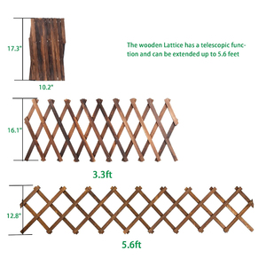 Lot <span class=keywords><strong>de</strong></span> 2 treillis muraux extensibles en bois, support <span class=keywords><strong>de</strong></span> jardin pour plantes grimpantes d'extérieur, décoration murale verticale pour plantes d'intérieur - Product Image 4