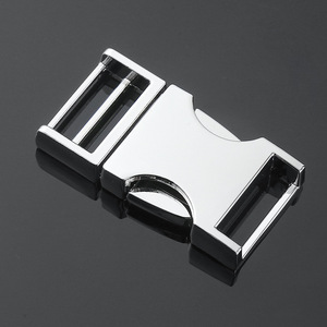 Hebilla de Liberación Lateral de Aleación de Zinc Plateada, Accesorio Duradero para Bolsos - Product Image 1