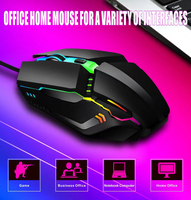 Most Competitive RGB Gaming Mouse LED Optical Ergonomic Design USB Wired Right-handed Compatible Laptops Desktops FCC Certified