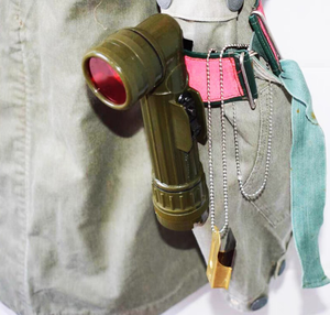 DF Definite Outdoor GPS Sports Olive Green L Shape <b>Hook</b> Map Reading Flashlight with <b>Clips</b> - Product Image 6