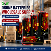 Batterie Lipo haute puissance Grade A Cell 3S 4S 6S 8S 12S 11.1V 14.8V 22.2V 10000mAh 30C 75C pour drone de course FPV et UAV