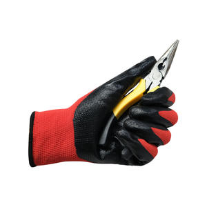 Guantes de poliéster con revestimiento de nitrilo de calibre 13 y logotipo personalizado, guantes protectores de seguridad para el trabajo baratos - Product Image 6